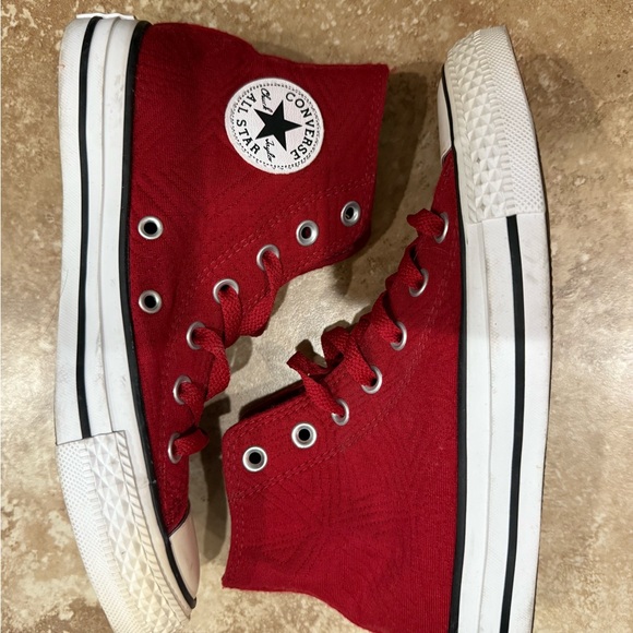 Converse Red High-Top Sneakers- Women’s - Picture 5 of 6
